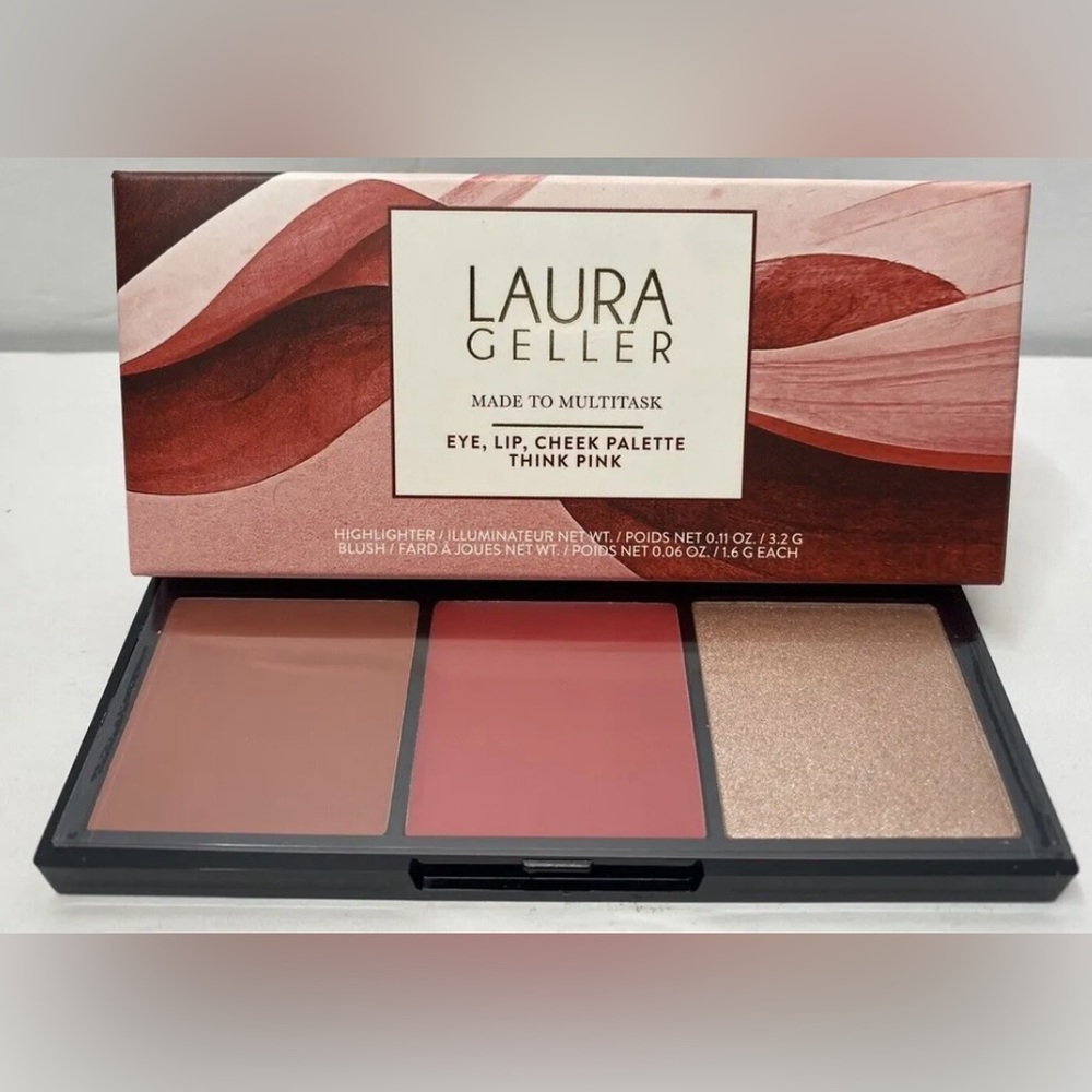 LAURA GELLER Made To Multi-task Eye Lip And Cheek Palette Think Pink